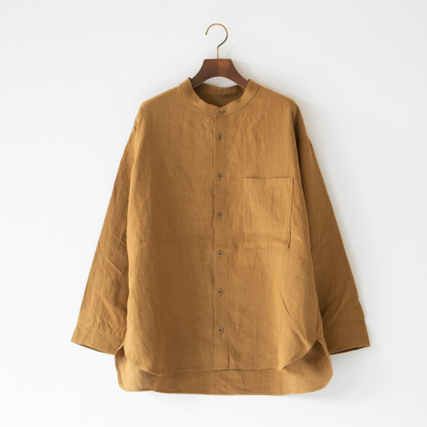 ワークシャツ	LINEN BROWN