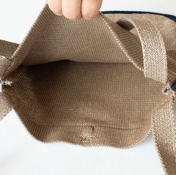 トートバッグ FRILLED LAME BAG(GOLD)