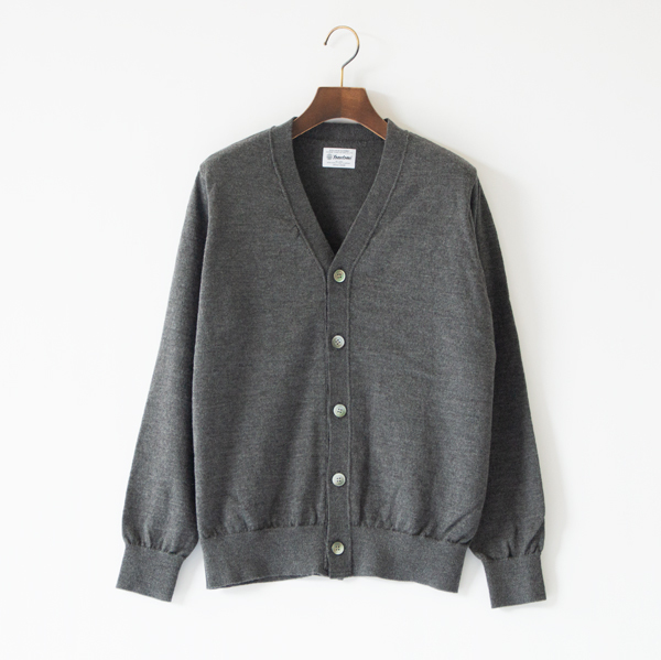 ウールニットカーディガン HIGH TWIST WOOL KNIT C/D(D.GRAY)