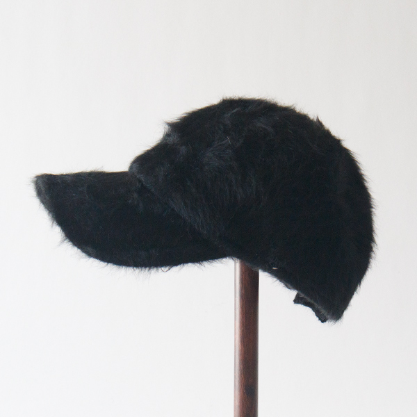 Angora Baseball Cap BLACK