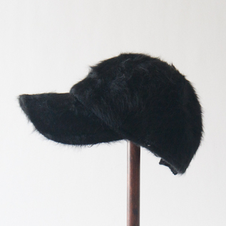 Angora Baseball Cap BLACK