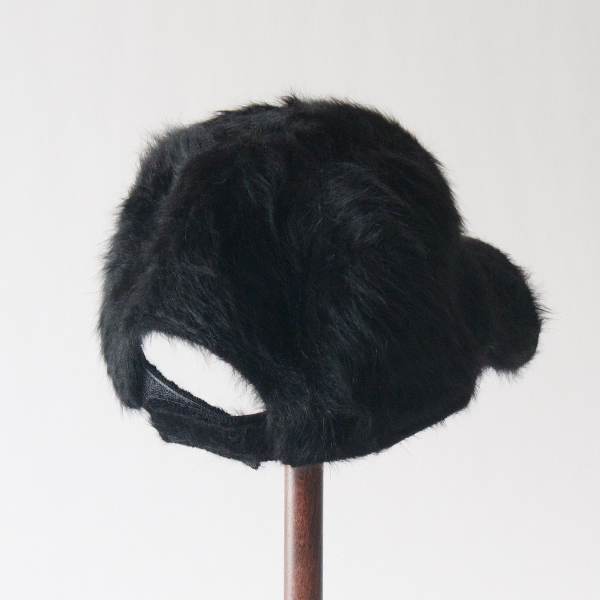 Angora Baseball Cap BLACK