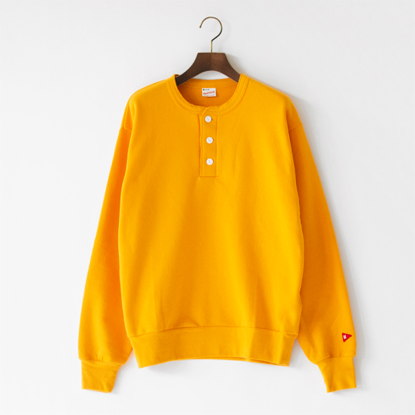 クラシックスウェット ヘンリーロングスリーブ(MUSTARD)