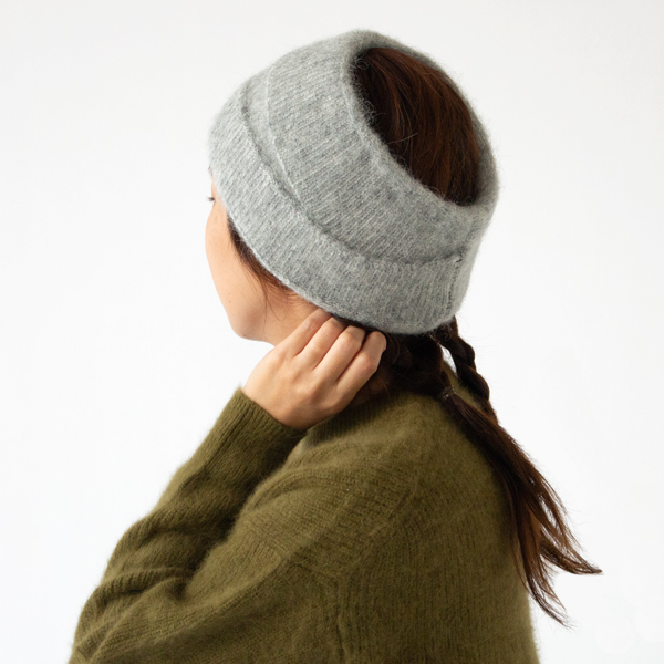 ヘアターバンとして(GRAY)