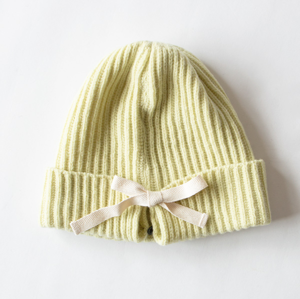 ニットキャップ aria（LIGHT YELLOW）