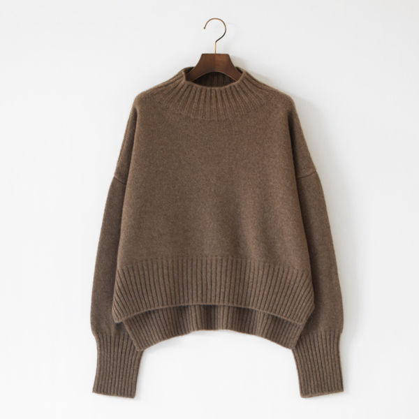 ヤク ショート丈ワイドセーター(ブラウン) ヤク ショート丈ワイドセーター(ブラウン)