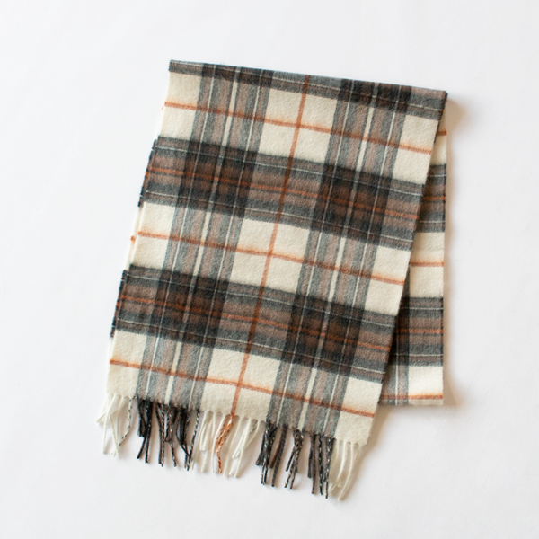 カシミヤマフラー Arran Semi NATURAL RUST