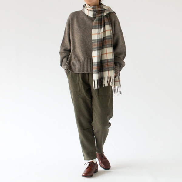 男女ともに使いやすいチェック（NATURAL RUST 身長160cm）