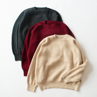 MONGOLIAN CASHMERE CREW NECK SWEATER