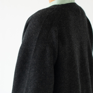 モンゴルカシミヤ ボタンレスカーディガン(DARK GREY) モンゴルカシミヤ ボタンレスカーディガン(DARK GREY)