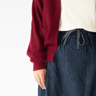 モンゴルカシミヤ ボタンレスカーディガン(BORDEAUX) モンゴルカシミヤ ボタンレスカーディガン(BORDEAUX)
