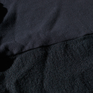 ウールとコットン生地の異素材ドッキングワンピース(NAVY) ウールとコットン生地の異素材ドッキングワンピース(NAVY)