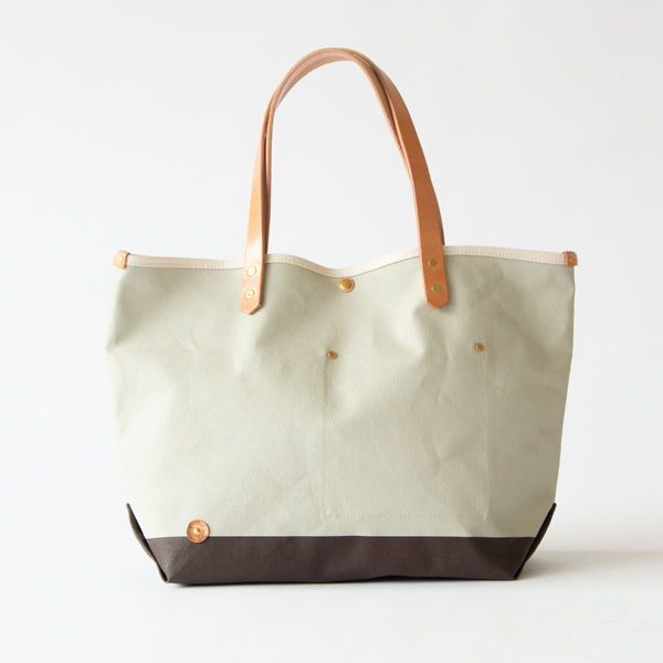 帆布 トートバッグ(M) PINE 9号 SCCP002（NIMBUS×CHOCOLATE/NATURALハンドル）