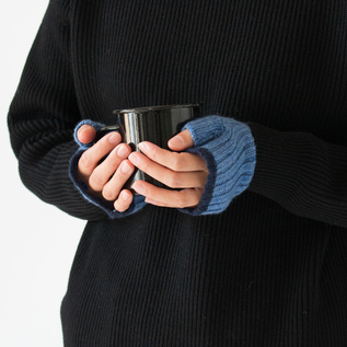 別注】カシミヤリブリストウォーマー／WILLIAM BRUNTON（ウィリアム