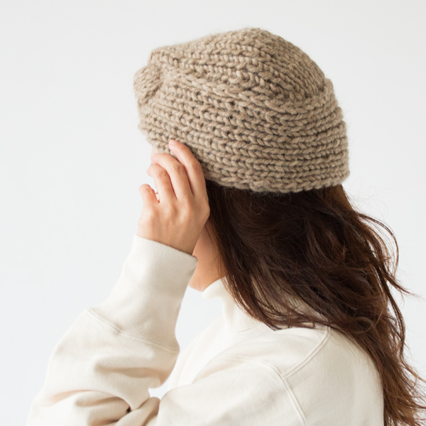 ターバンニット帽(NATURAL LIGHT BROWN)