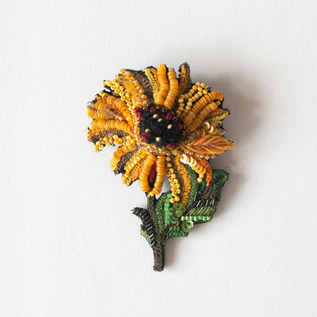 刺繍ブローチピン