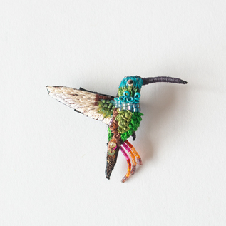 刺繍ブローチピン