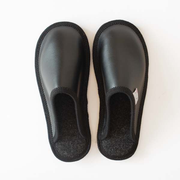 スリッパ STELLA PELLE NERO