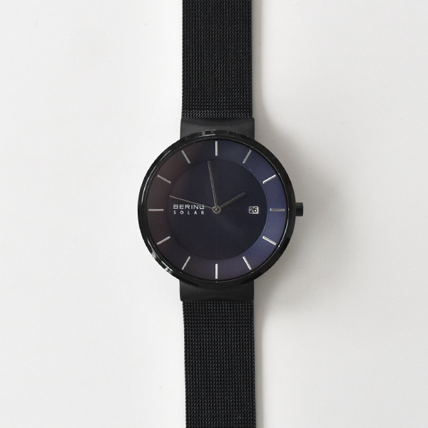 BERING Solar メンズ腕時計(BLACK BLUE)