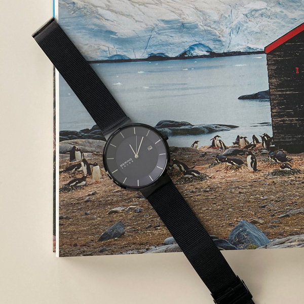 BERING Solar メンズ腕時計(BLACK BLUE)