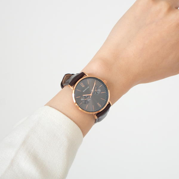 BERING Changes ユニセックス腕時計(BROWN ROSEGOLD)