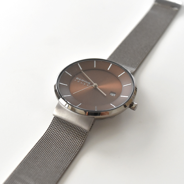BERING Solar メンズ腕時計(BROWN GRAY)