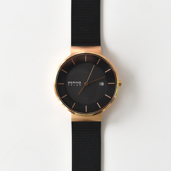 BERING Solar メンズ腕時計(ROSE GOLD BLACK)