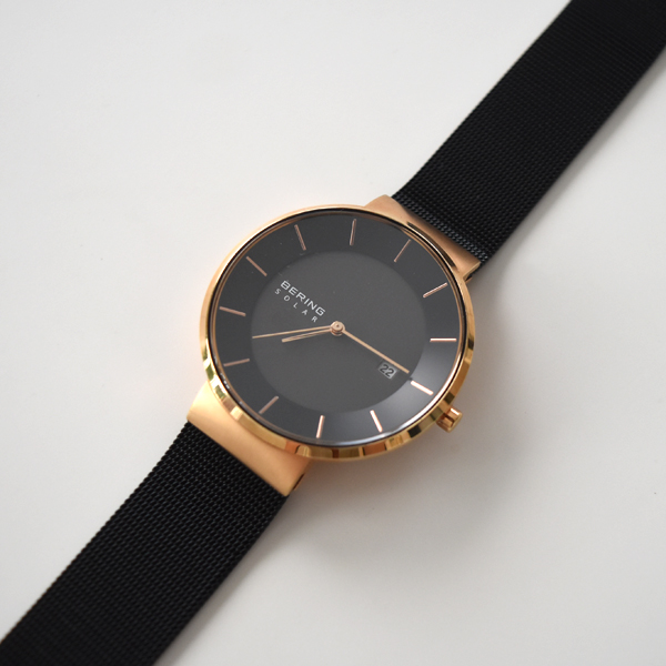 BERING Solar メンズ腕時計(ROSE GOLD BLACK)