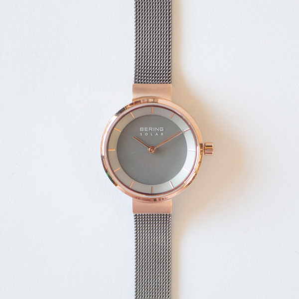 BERING Solar レディース腕時計(GRAY RODEGOLD)