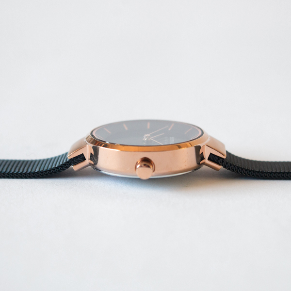 BERING Solar レディース腕時計(BLACK ROSEGOLD)