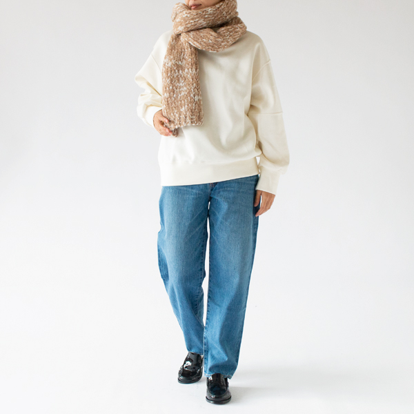 ニットマフラー　LRE(CAMEL WHITE)