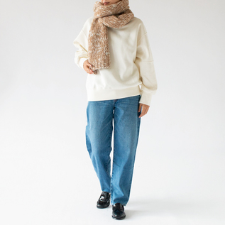 ニットマフラー　LRE(CAMEL WHITE)