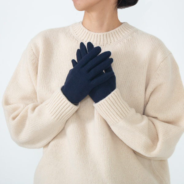 カシミヤ手袋女性用 Valence(NAVY)