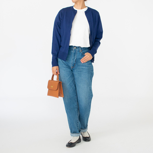 メリノウール クルーネックカーディガン A4670／JOHN SMEDLEY（ジョン