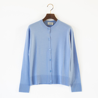 メリノウール クルーネックカーディガン A4670／JOHN SMEDLEY（ジョン