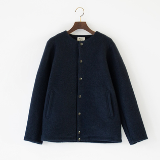 ウールジャケット WOOL COLLARLESS JACKET／Jackman（ジャック