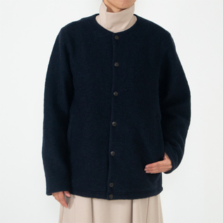 Jackman ウールジャケット Sサイズ　ジャックマン ウールジャケット WOOL COLLARLESS JACKET／Jackman（ジャック