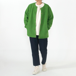 Jackman ウールジャケット Sサイズ　ジャックマン ウールジャケット WOOL COLLARLESS JACKET／Jackman（ジャック