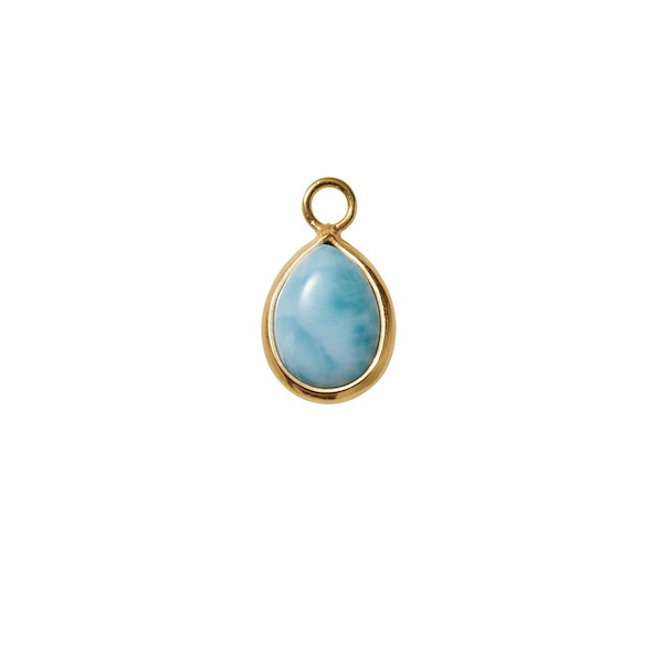 drop shape Larimar/GOLD