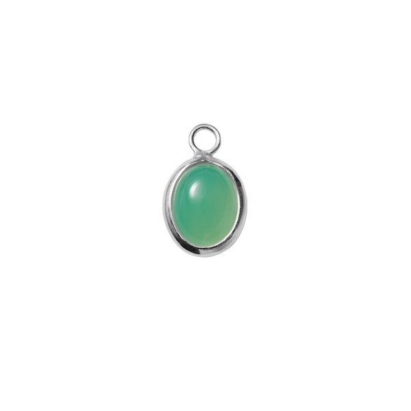 drop shape Chrysoprase/SILVER
