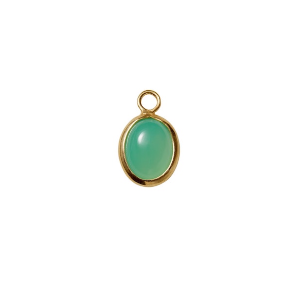 drop shape Chrysoprase/GOLD