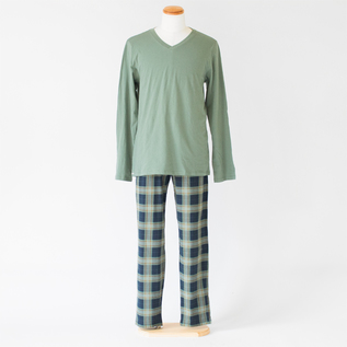 オーガニックコットンメンズパジャマ GREENCHECK