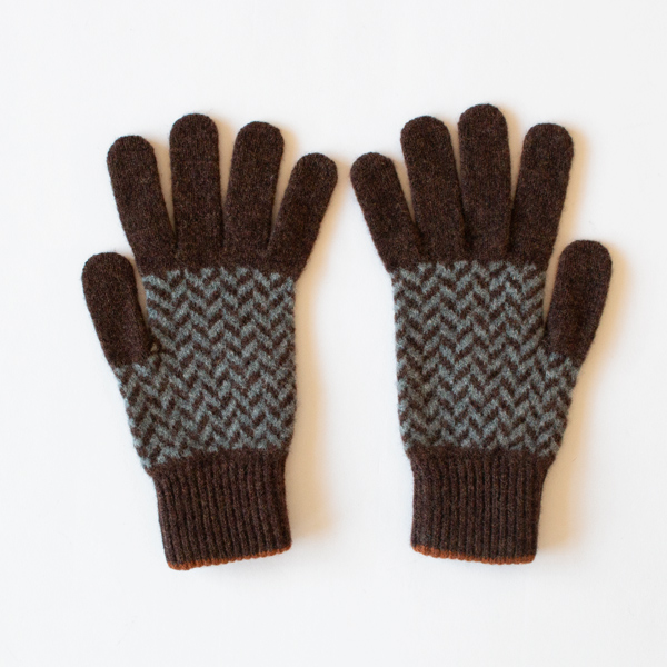 メンズ NAIRN ニットグローブ(BROWN)