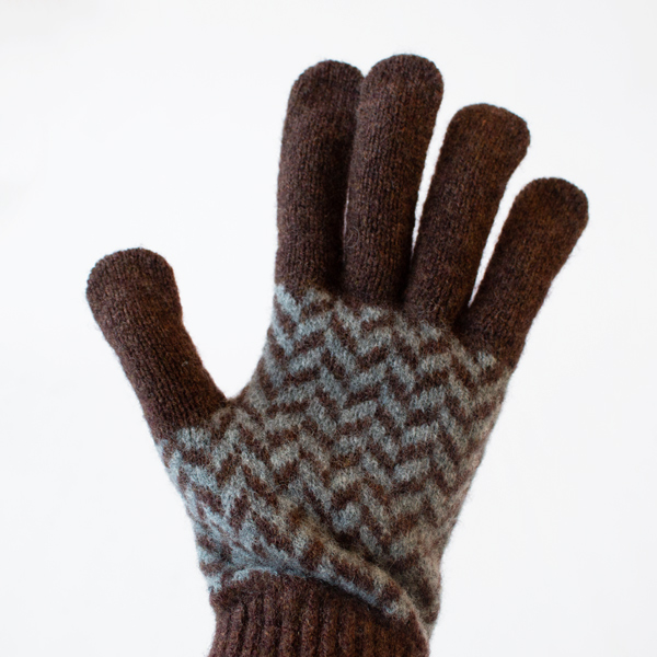メンズ NAIRN ニットグローブ(BROWN)