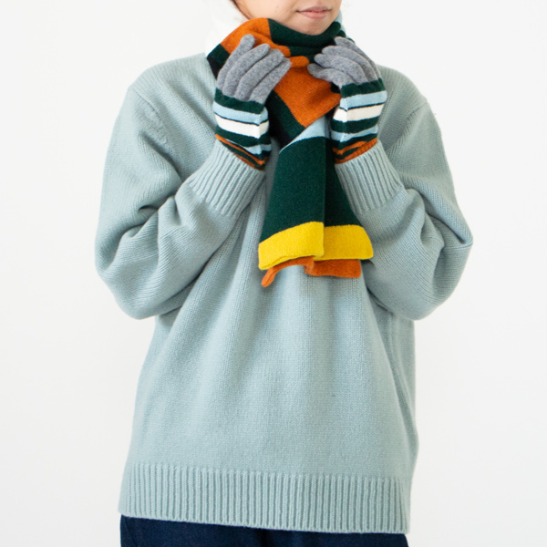 メンズ SWEEN ニットグローブ(GREY)