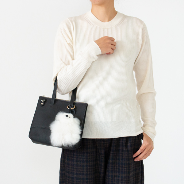 会話も広がるぬいぐるみキーリング(S-WHITE)