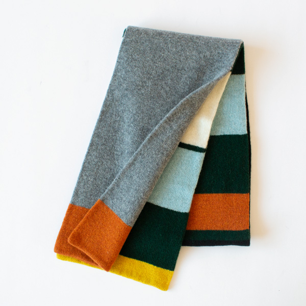メンズ SWEEN ニットスカーフ(GREY)