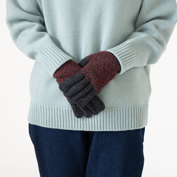 メンズ NAIRN ニットグローブ(CHACOAL)