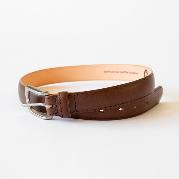 CHOCO 32inc30mm幅ビジネスベルト イタリアンレザー CHOCO 32inc30mm幅ビジネスベルト イタリアンレザー