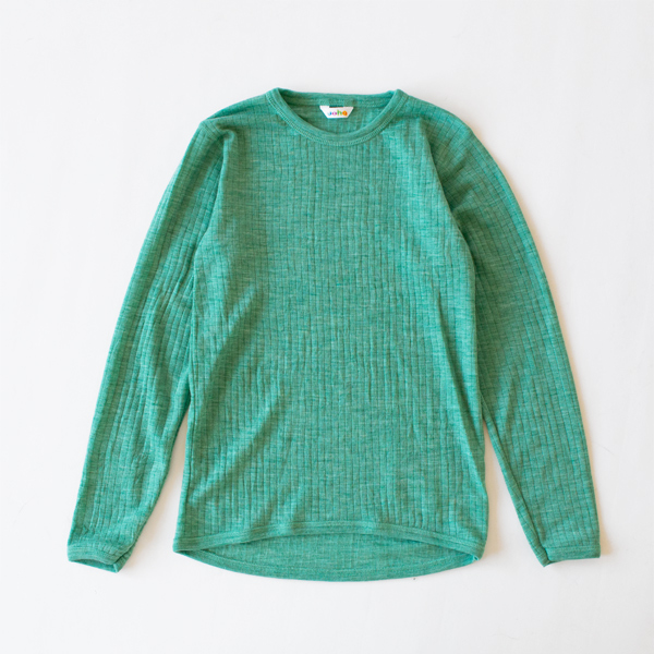 限定色 ウール ロングスリーブ NEEDLE DROP WOOL(GREEN)
